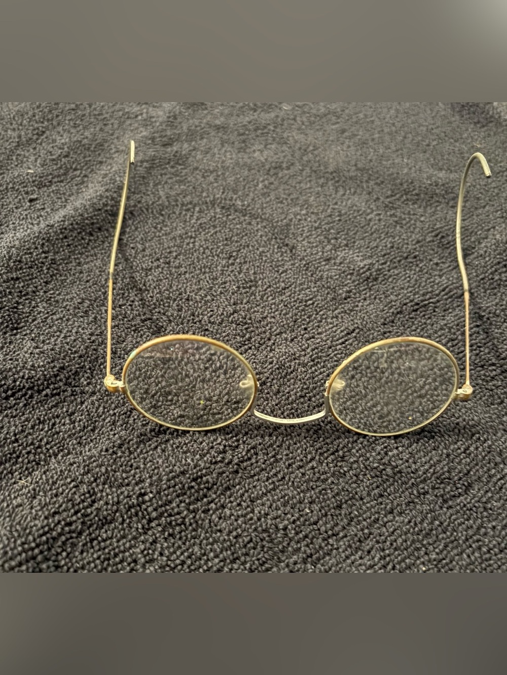 Vintage Round Gold Wire-Rimmed Eyeglasses / Spectacles